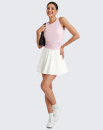G4Free - Lightbreeze Side Ruched Sleeveless Workout Tops -GF25L322AF-XS