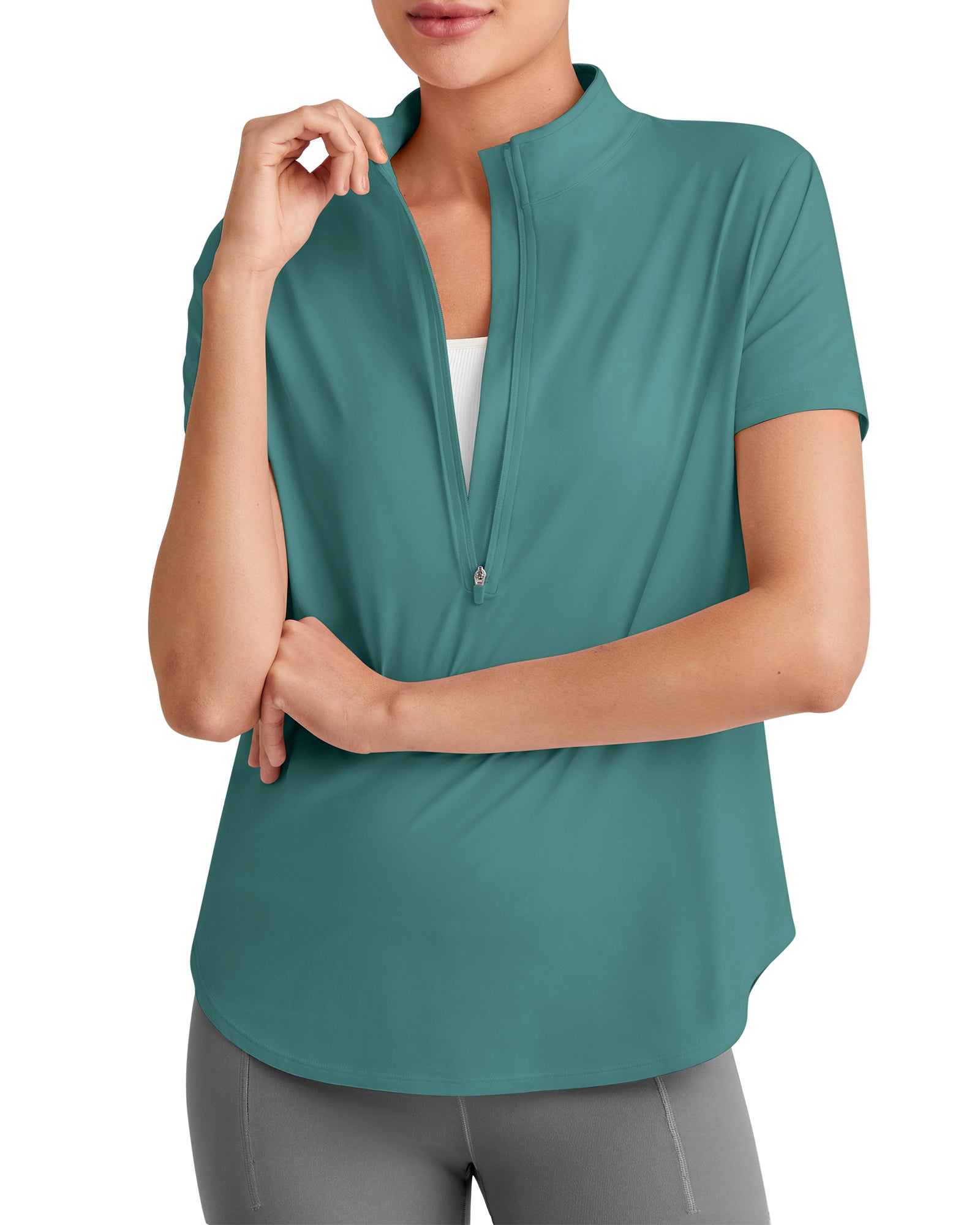 G4Free - Lightbreeze UPF 50+ Half Zip Golf Short Sleeve -GF25K340AA-S