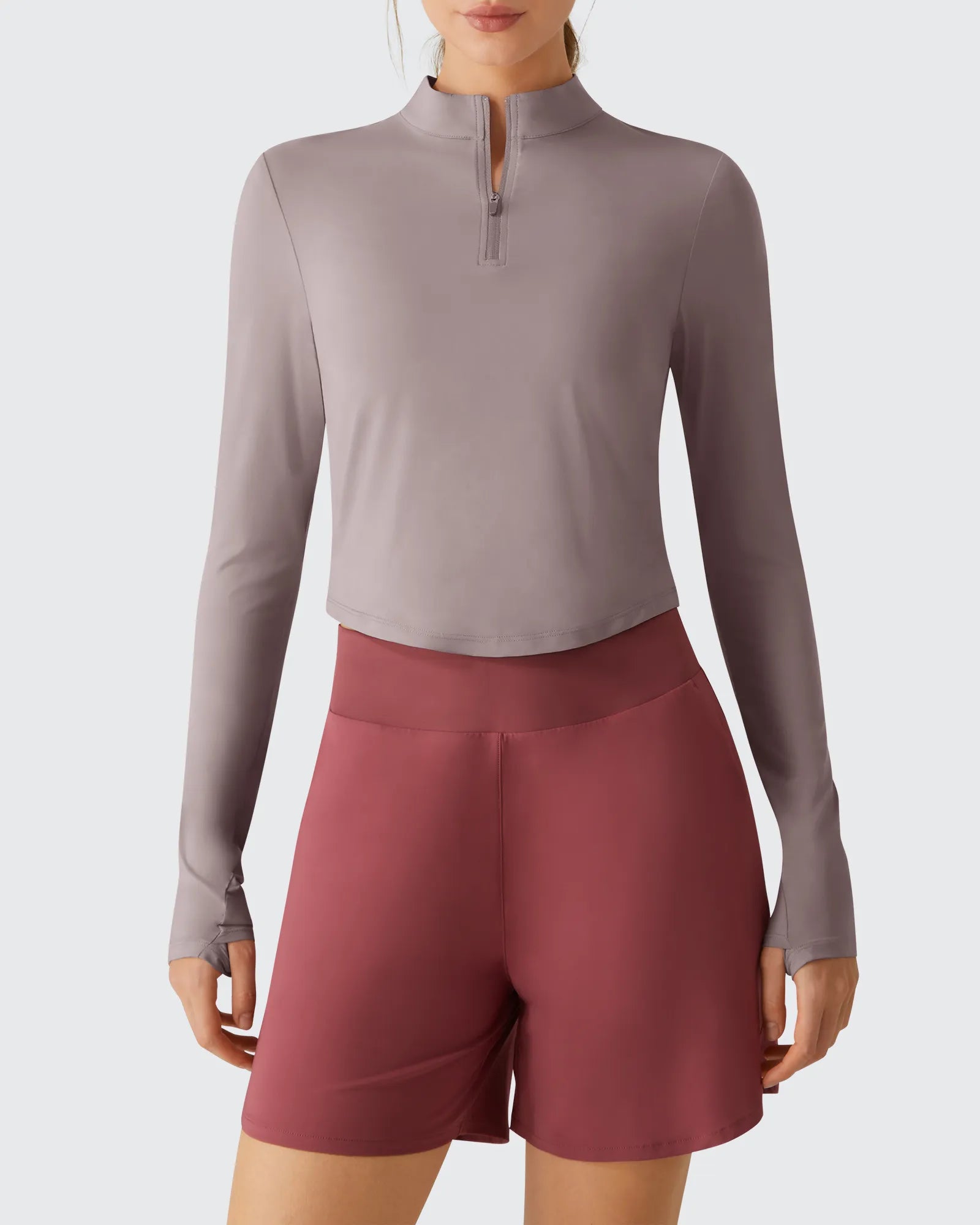 G4Free - Lightbreeze UPF 50+ Sun Thumbholes Quater Zip Shirts -GF26B881A001F-XS
