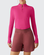 G4Free - Lightbreeze UPF 50+ Sun Thumbholes Quater Zip Shirts -GF26B881A001F-XS