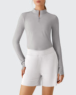 G4Free - Lightbreeze UPF 50+ Sun Thumbholes Quater Zip Shirts -GF26B881A001F-XS
