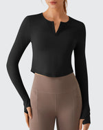 G4Free - Lightbreeze V Neck UPF 50+ Thumbholes Long Sleeve -GF26B886A001A-S