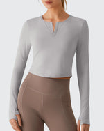 G4Free - Lightbreeze V Neck UPF 50+ Thumbholes Long Sleeve -GF26B886B005A-S
