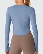 G4Free - Lightbreeze V Neck UPF 50+ Thumbholes Long Sleeve -GF26B886B005A-S