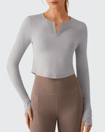 G4Free - Lightbreeze V Neck UPF 50+ Thumbholes Long Sleeve -GF26B886C005A-S