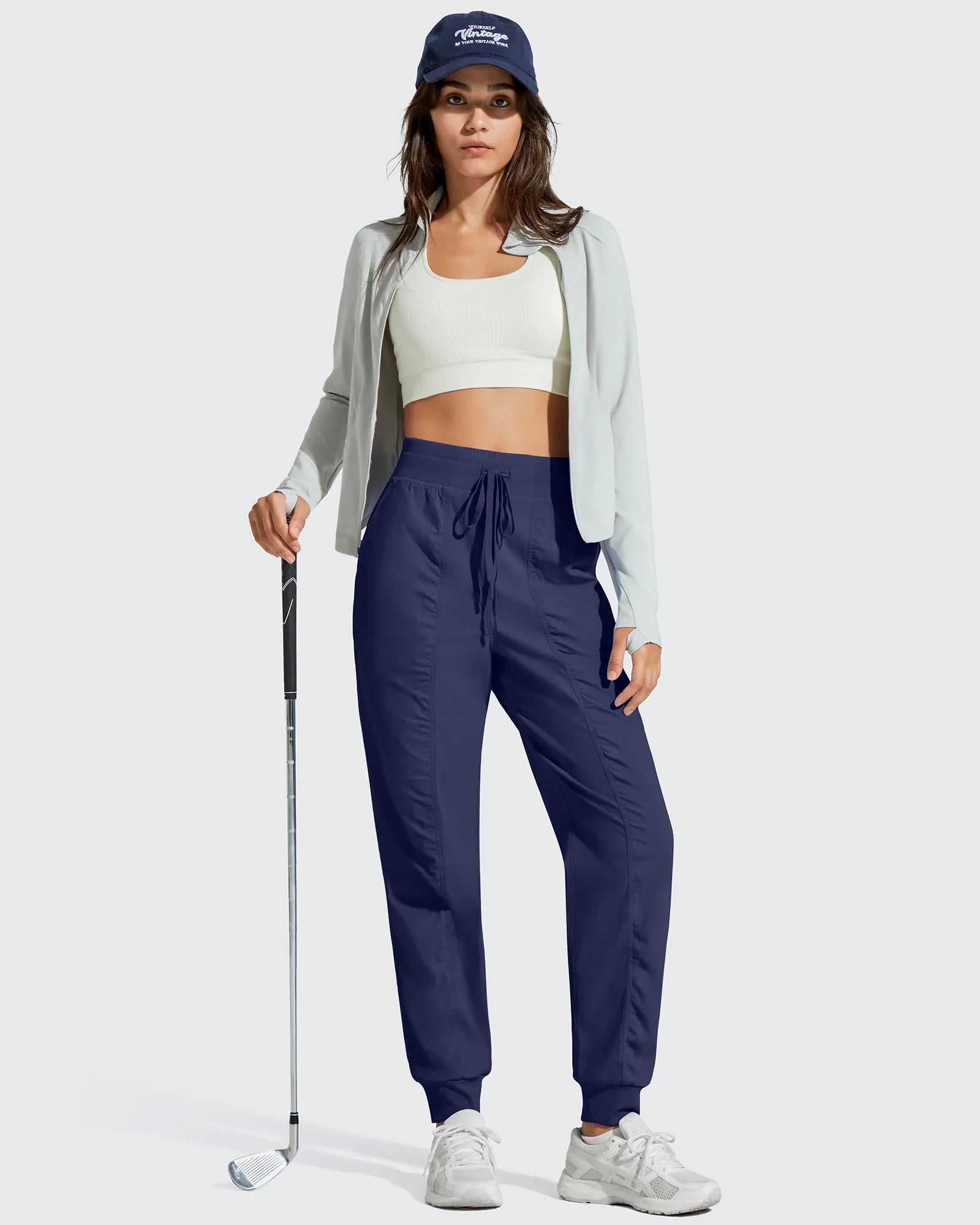 G4Free - Lightweight Ankle Cuffs Drawstring Track Pants -GF25D694BA-S