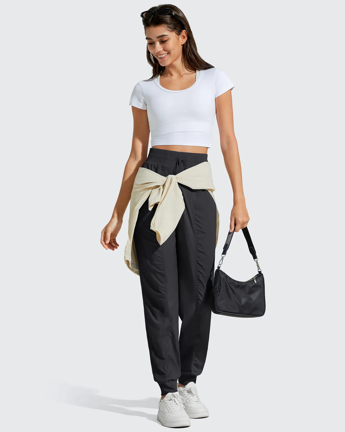 G4Free - Lightweight Ankle Cuffs Drawstring Track Pants -GF25D694BA-S