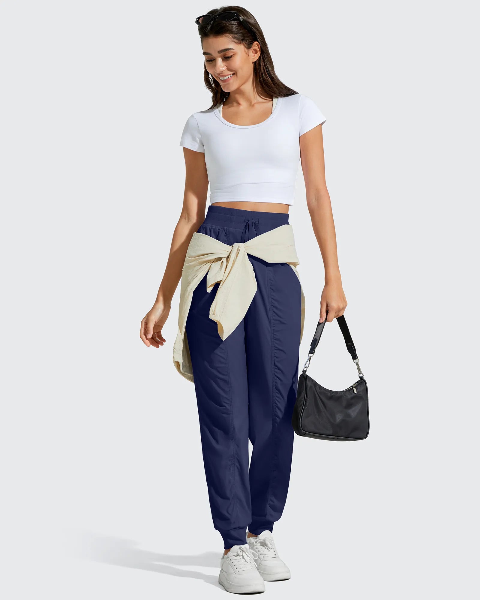 G4Free - Lightweight Ankle Cuffs Drawstring Track Pants -GF25D694BA-S