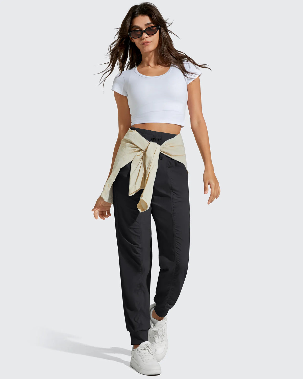 G4Free - Lightweight Ankle Cuffs Drawstring Track Pants -GF25D694BA-S