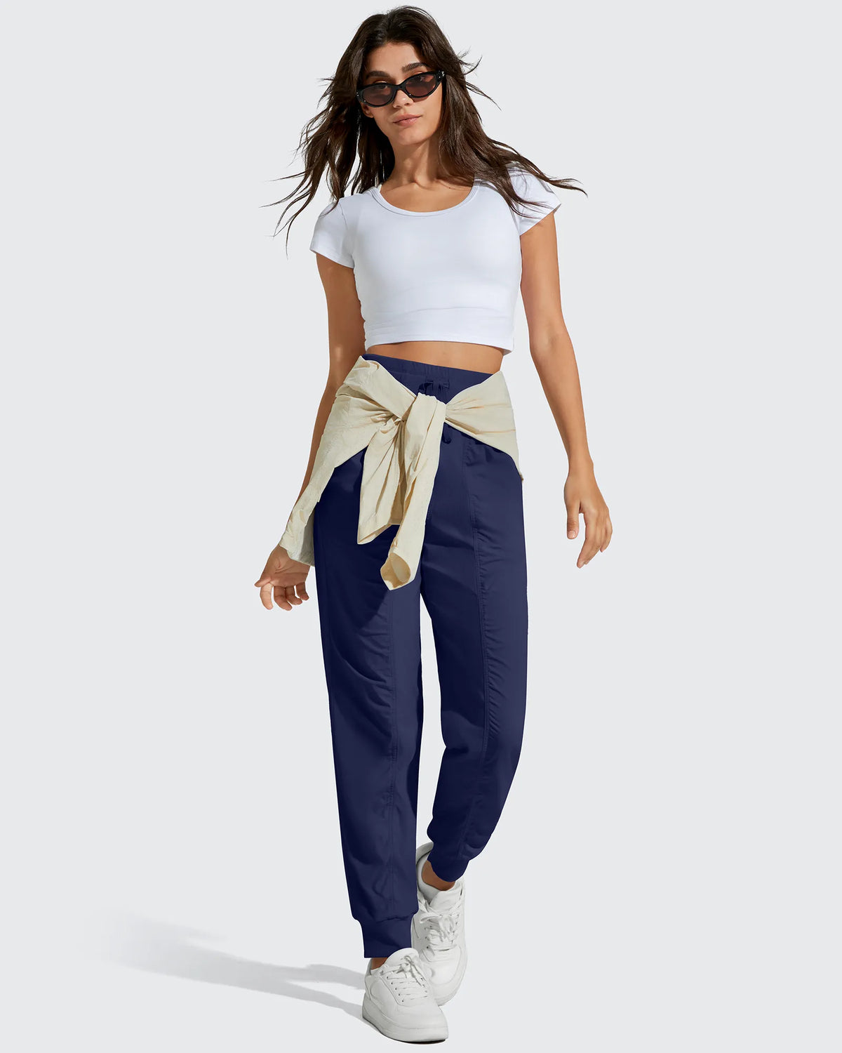 G4Free - Lightweight Ankle Cuffs Drawstring Track Pants -GF25D694BA-S