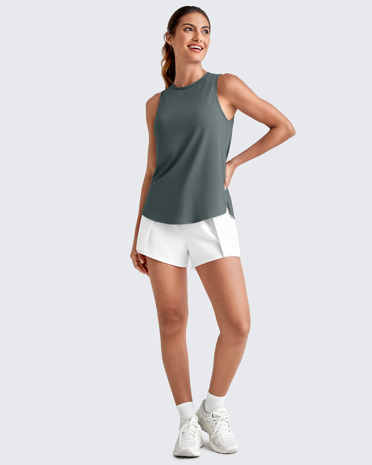 G4Free - Lightweight Athletic Sleeveless Long Tank Tops -GF25L416BA-S