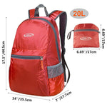 G4Free - Lightweight Packable 20L Waterproof Hiking Backpack -D04V650A