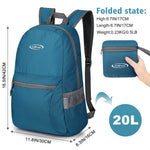 G4Free - Lightweight Packable 20L Waterproof Hiking Backpack -D04V650A
