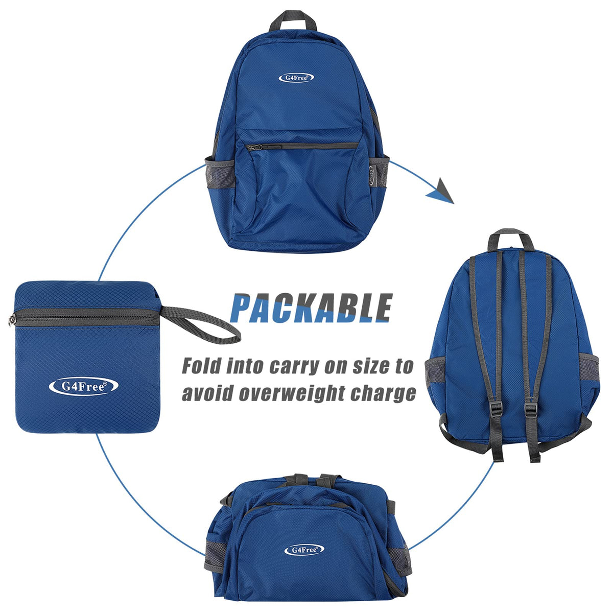 G4Free - Lightweight Packable 20L Waterproof Hiking Backpack -D04V650A
