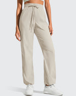 G4Free - Lightweight Straight Leg Ruched Drawstring Joggers -GF25D748AA-S