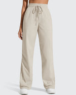 G4Free - Lightweight Straight Leg Ruched Drawstring Joggers -GF25D748AA-S
