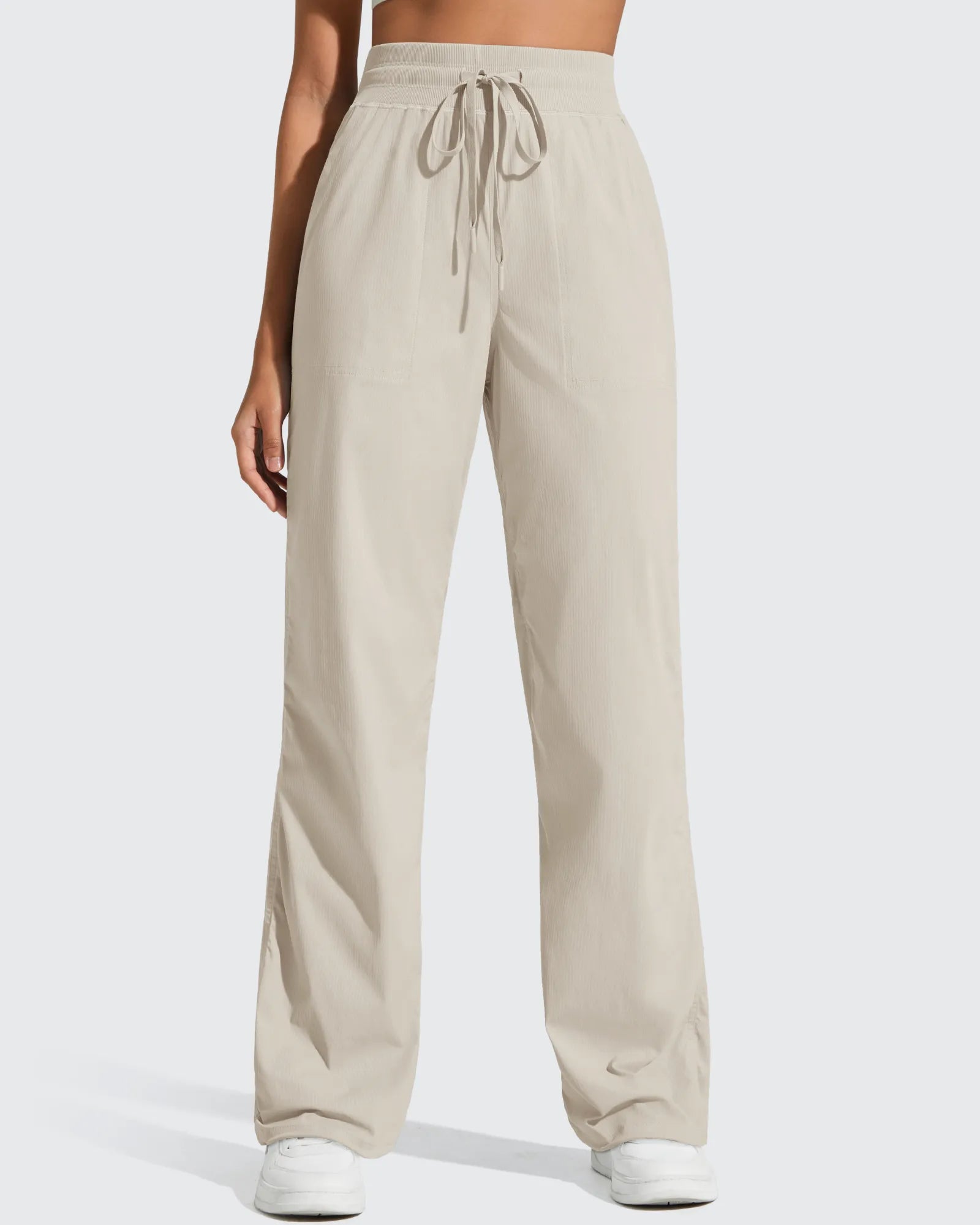G4Free - Lightweight Straight Leg Ruched Drawstring Joggers -GF25D748AA-S