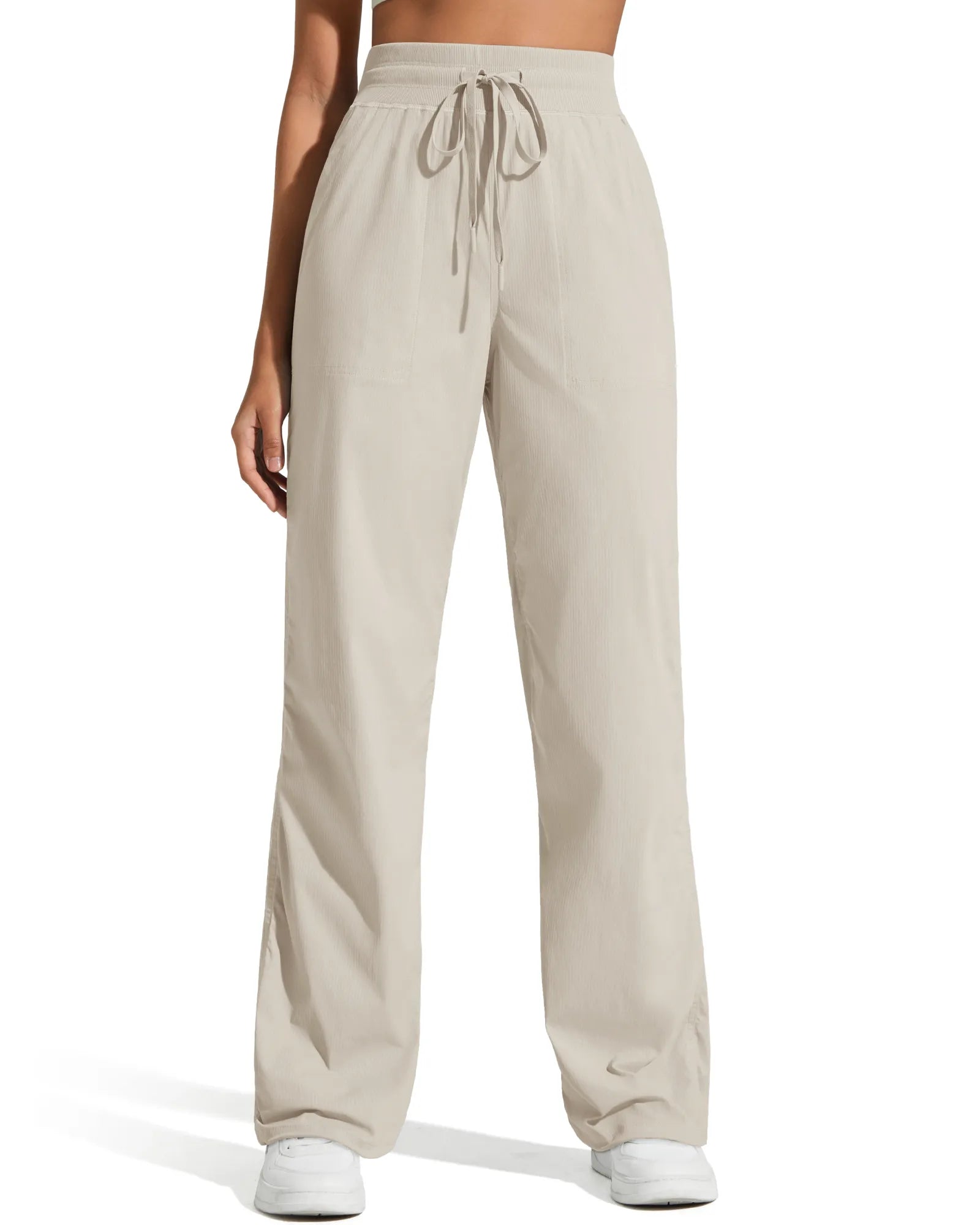 G4Free - Lightweight Straight Leg Ruched Drawstring Joggers -GF25D748AA-S