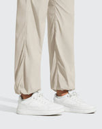 G4Free - Lightweight Straight Leg Ruched Drawstring Joggers -GF25D748AA-S