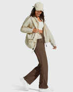 G4Free - Lightweight Straight Leg Ruched Drawstring Joggers -GF25D748AA-S