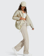 G4Free - Lightweight Straight Leg Ruched Drawstring Joggers -GF25D748AA-S