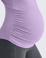 G4Free - Lightweight V Neck Side Ruched Maternity Short Sleeve -GF25KY453BA-S