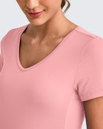G4Free - Lightweight V Neck Side Ruched Maternity Short Sleeve -GF25KY453BA-S
