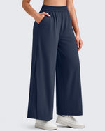 G4Free - Lightweight Wide Leg Palazzo Ankle Pants -GF25J497CA-S