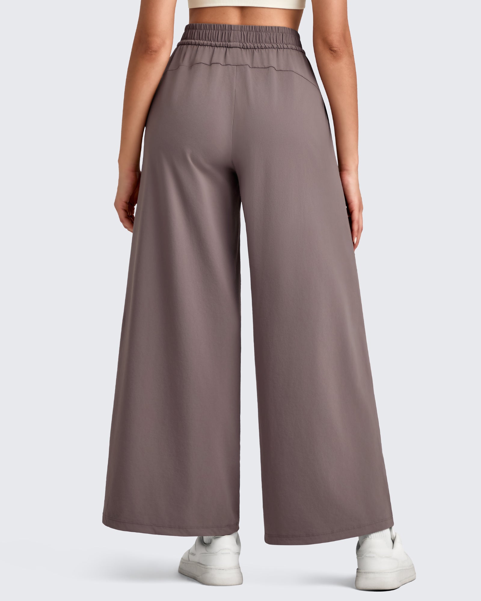 G4Free - Lightweight Wide Leg Palazzo Ankle Pants -GF25J497CA-S
