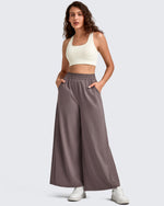 G4Free - Lightweight Wide Leg Palazzo Ankle Pants -GF25J497CA-S