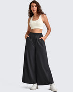 G4Free - Lightweight Wide Leg Palazzo Ankle Pants -GF25J497CA-S