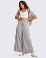 G4Free - Lightweight Wide Leg Palazzo Ankle Pants -GF25J497CA-S