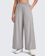G4Free - Lightweight Wide Leg Palazzo Ankle Pants -GF25J497CA-S