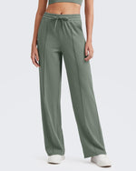 G4Free - Loose Front Pleats Drawstring Casual Pants -GF24J310AA-S