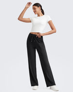 G4Free - Loose Front Pleats Drawstring Casual Pants -GF24J310AA-S