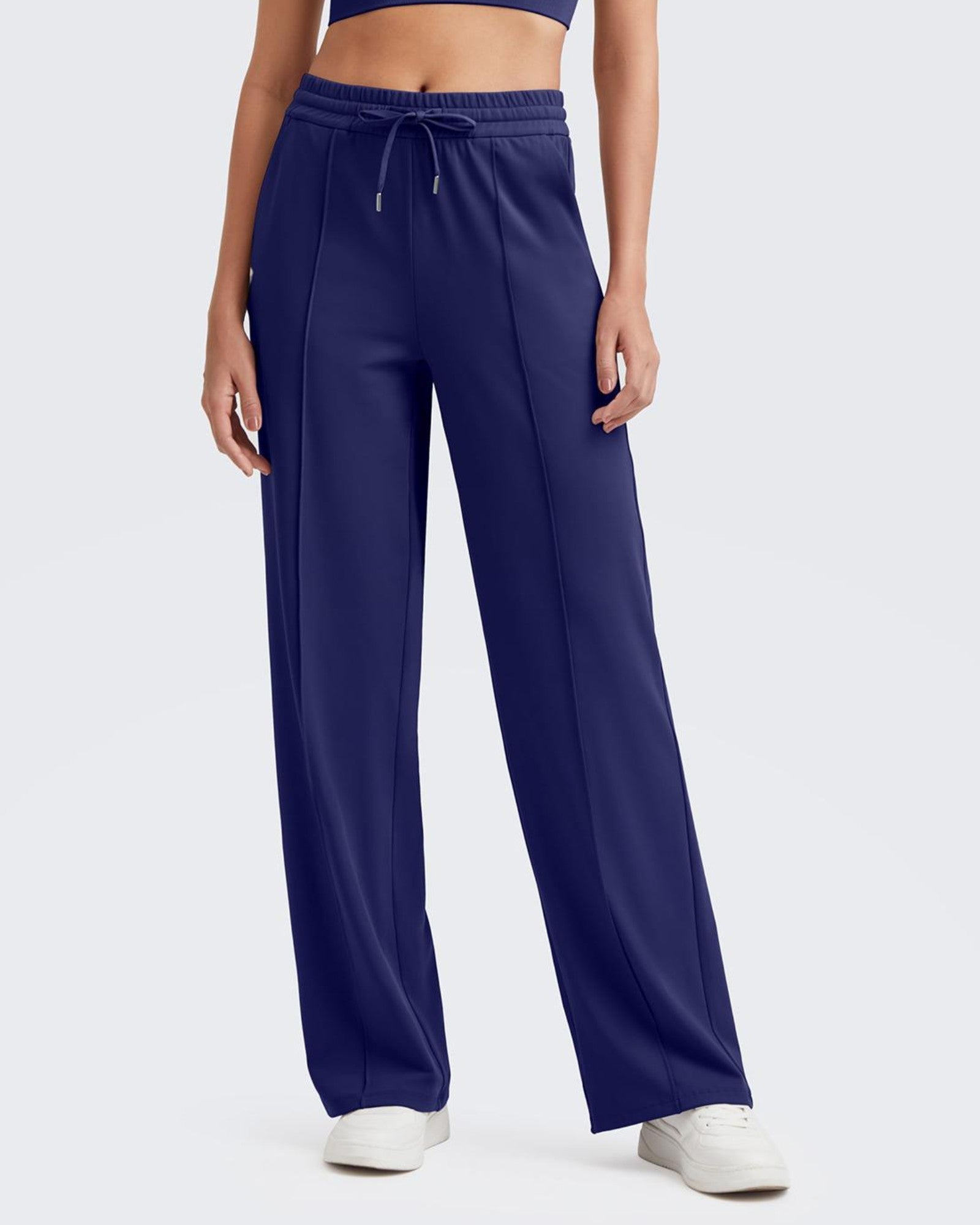 G4Free - Loose Front Pleats Drawstring Casual Pants -GF24J310BA-S