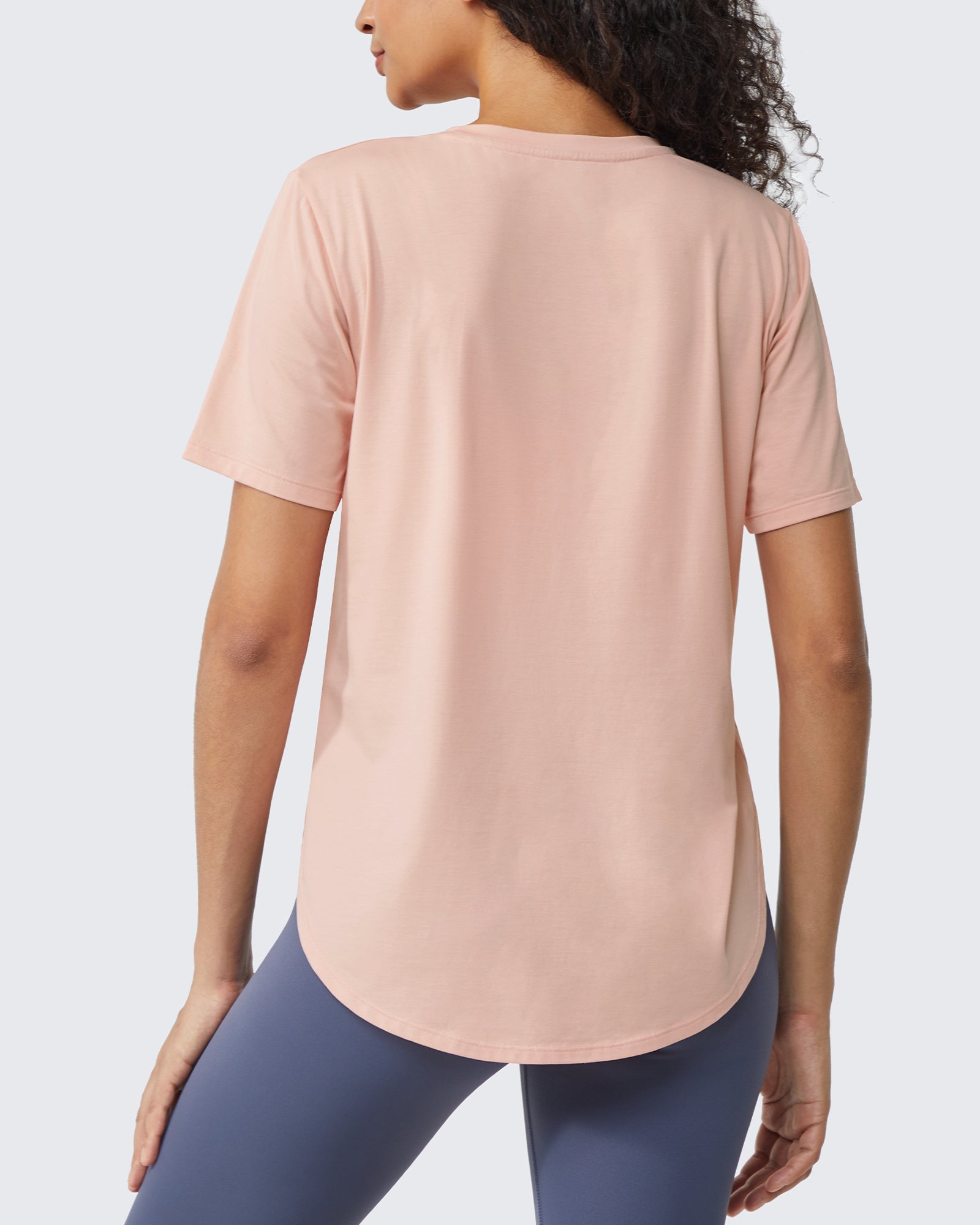G4Free - Loose Hip Length Short Sleeve Workout Tops -GF24B198AA-S