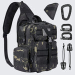 G4Free - Men's Tactical EDC Sling Backpack with Pistol Holster -D02V759A