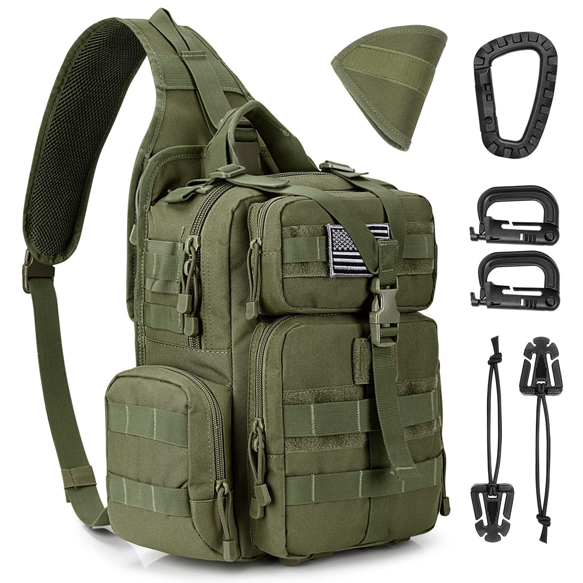 G4Free - Men's Tactical EDC Sling Backpack with Pistol Holster -D02V759D