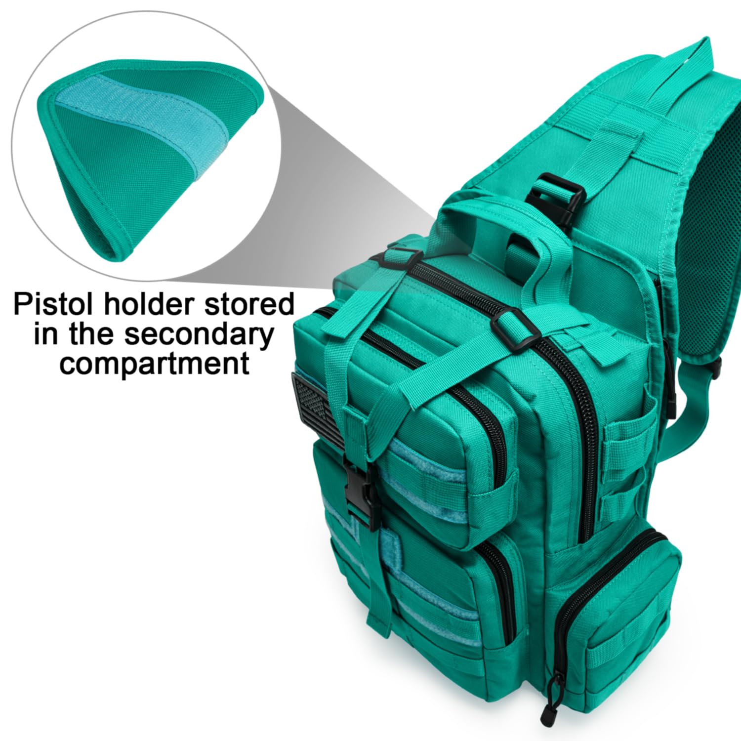 G4Free - Men's Tactical EDC Sling Backpack with Pistol Holster -D02V759D