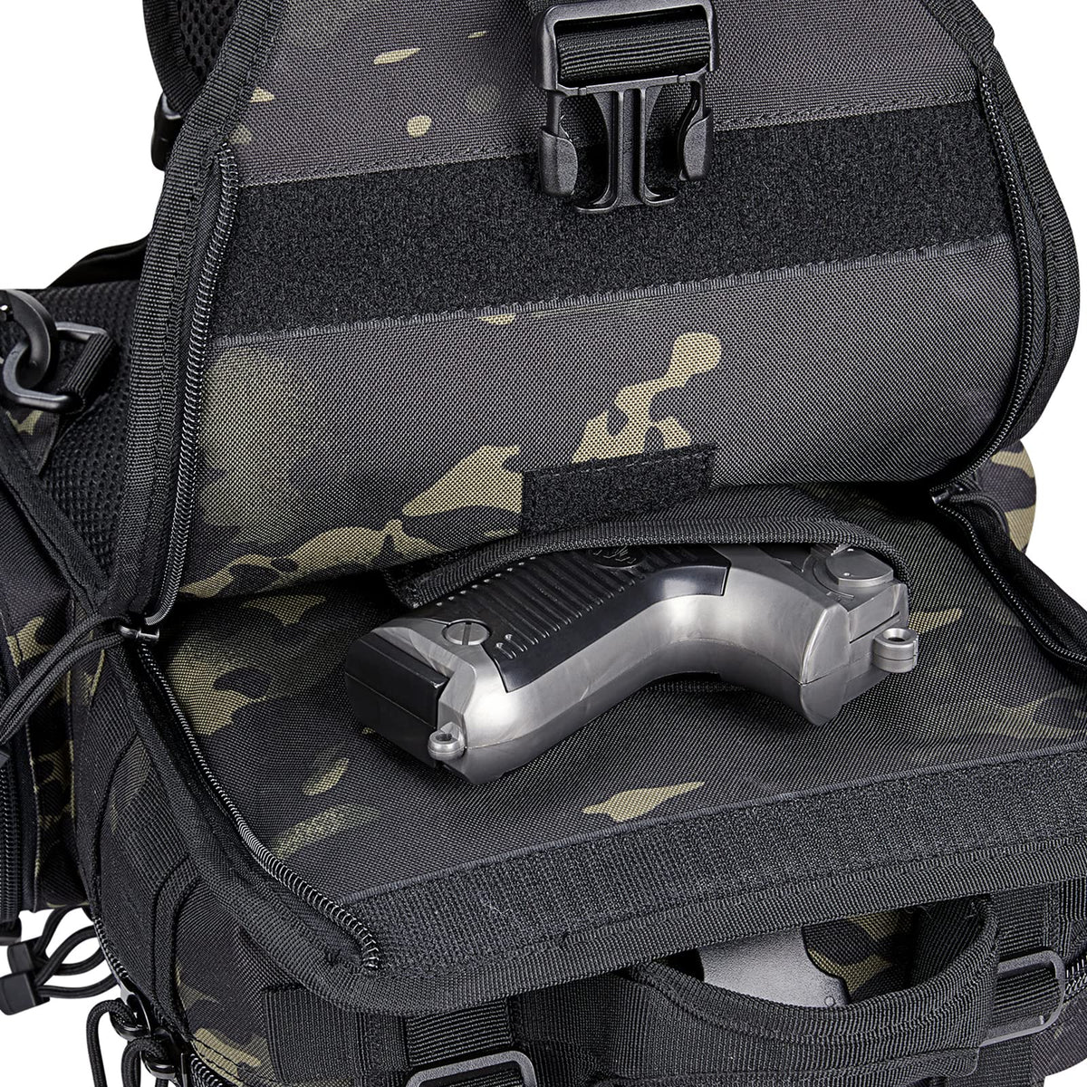 G4Free - Men's Tactical EDC Sling Backpack with Pistol Holster -D02V759D