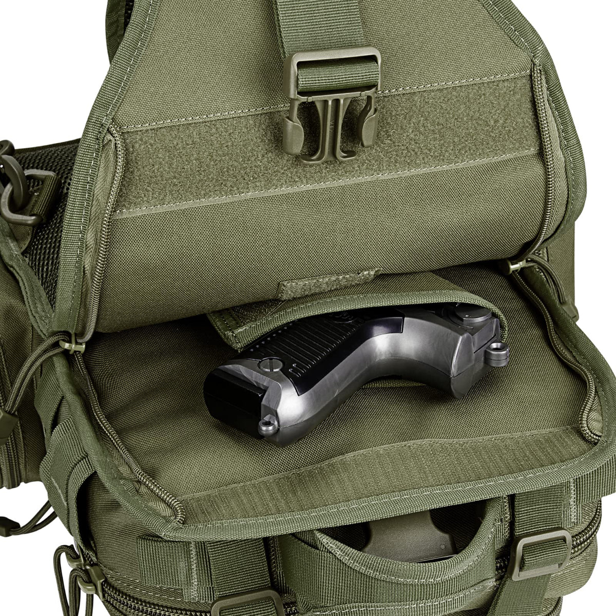 G4Free - Men's Tactical EDC Sling Backpack with Pistol Holster -D02V759D