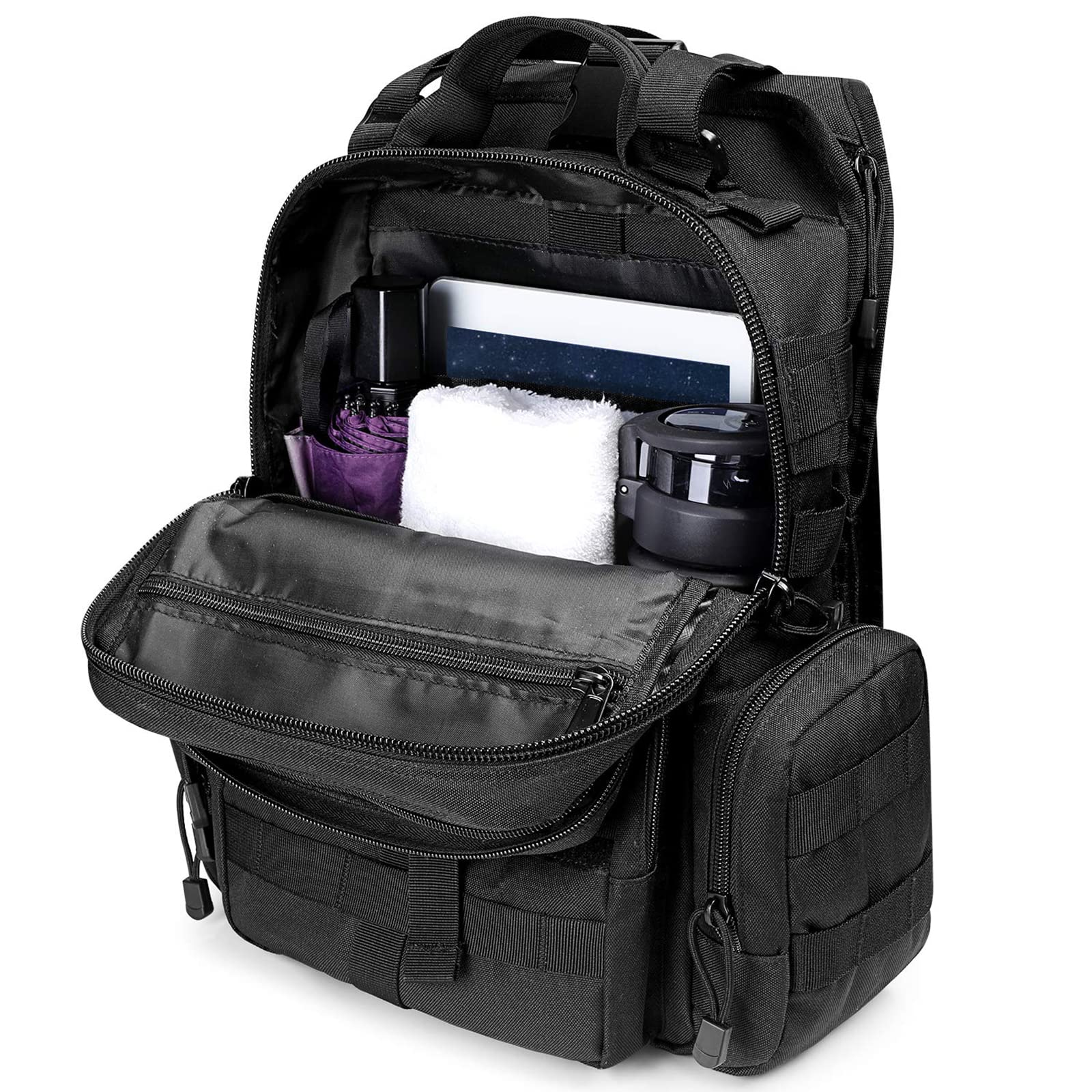 G4Free - Men's Tactical EDC Sling Backpack with Pistol Holster -D02V759D