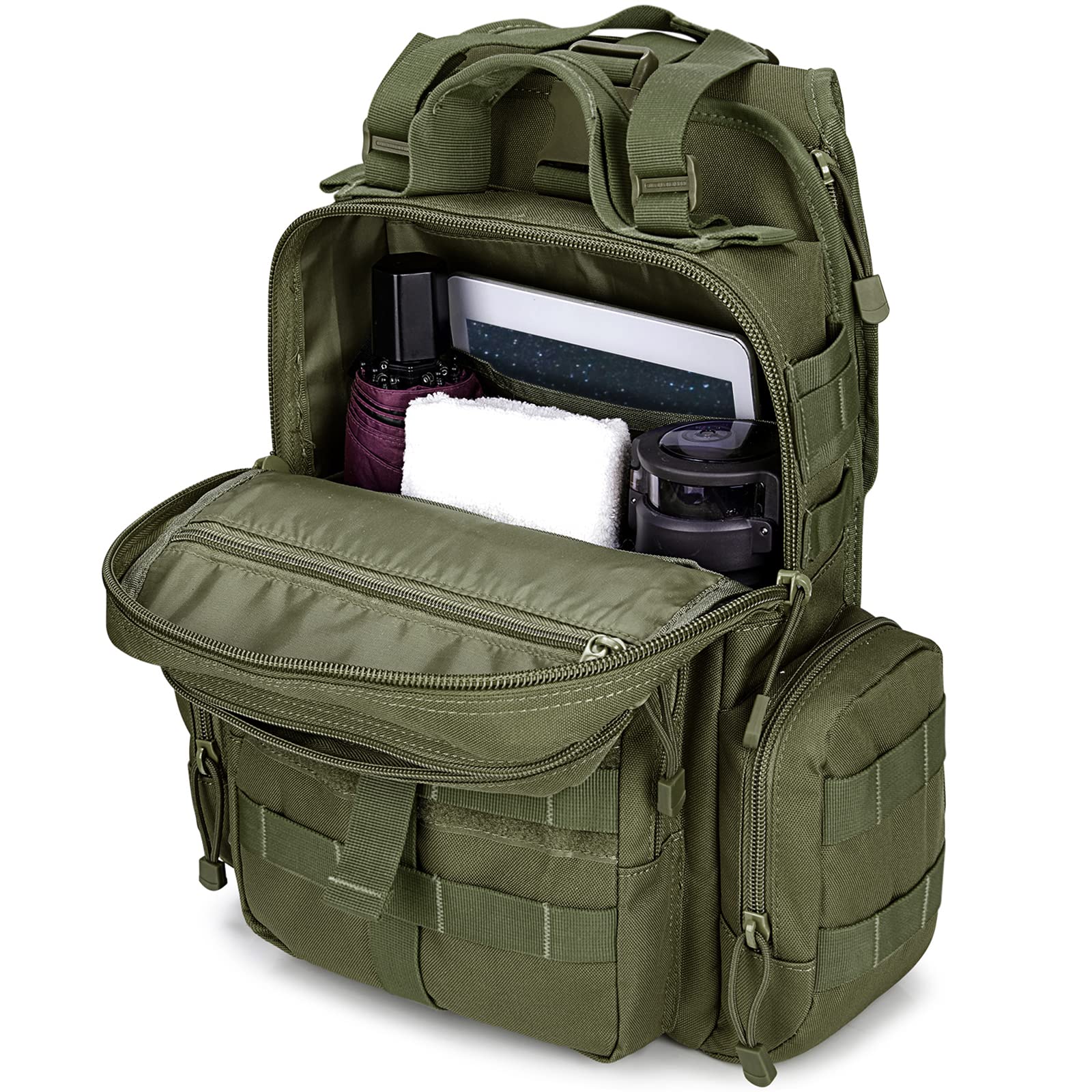 G4Free - Men's Tactical EDC Sling Backpack with Pistol Holster -D02V759D