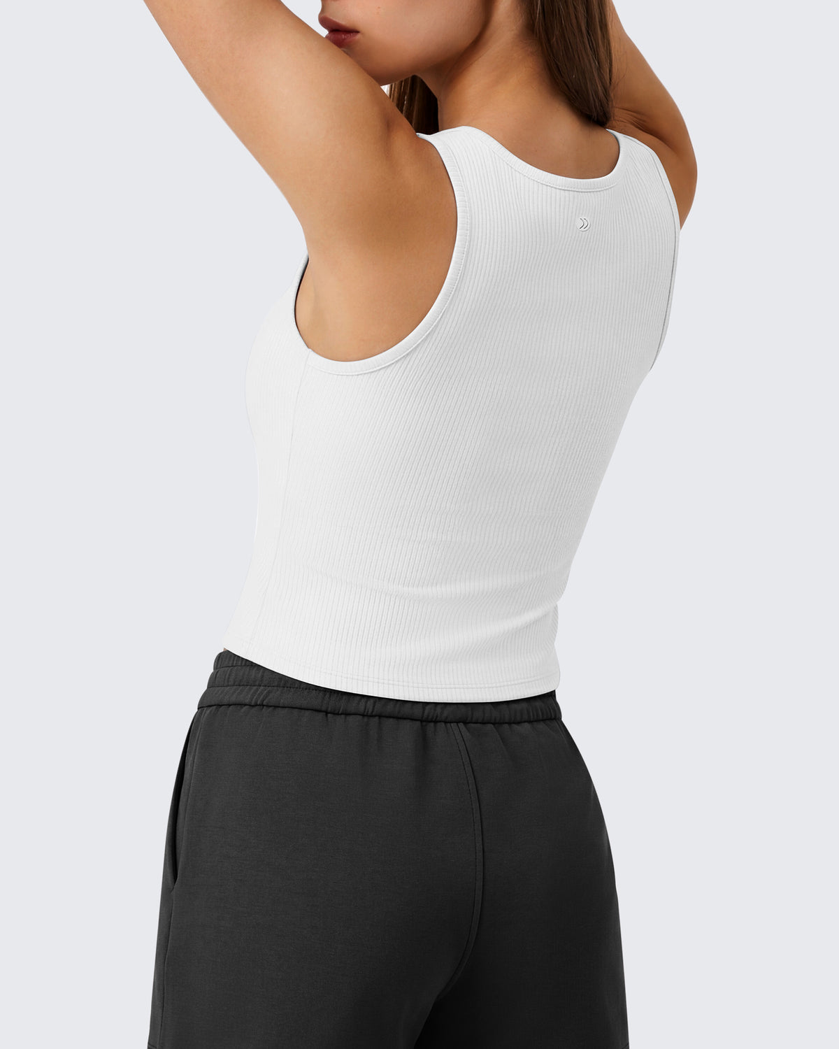 G4Free - Neck Sleeveless Crop Tops G4Free Ribbed Cropped Henley Tank Top -GF26L979A001F-XS