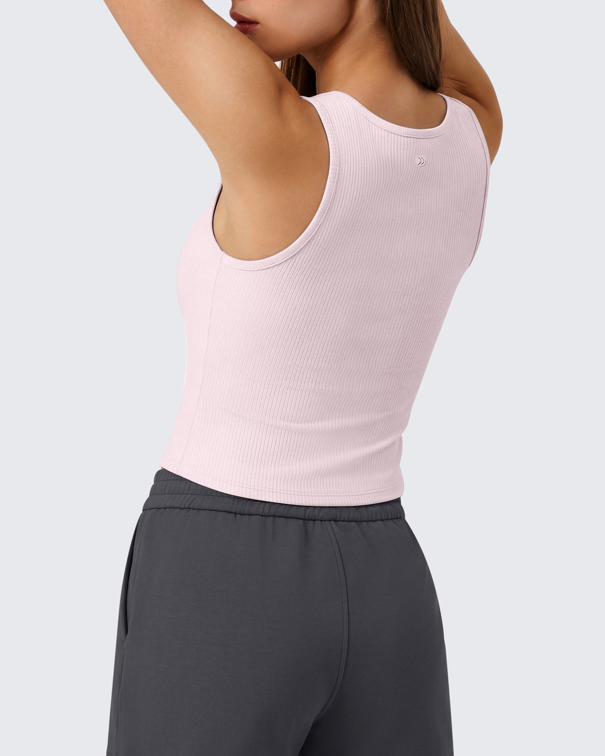 G4Free - Neck Sleeveless Crop Tops G4Free Ribbed Cropped Henley Tank Top -GF26L979A001F-XS