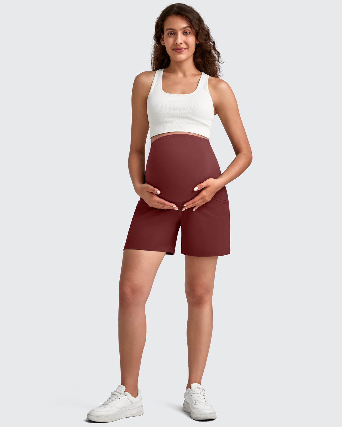 G4Free - Over The Belly Pregnancy Athletic Shorts 6'' -GF25EY556AF-XS