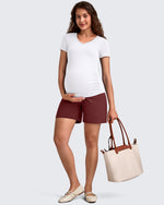 G4Free - Over The Belly Pregnancy Athletic Shorts 6'' -GF25EY556AF-XS