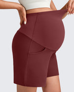 G4Free - Over The Belly Pregnancy Athletic Shorts 6'' -GF25EY556AF-XS
