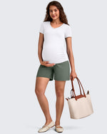 G4Free - Over The Belly Pregnancy Athletic Shorts 6'' -GF25EY556AF-XS